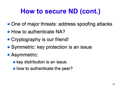 [ How to secure ND (cont.) (Slide 42) ]